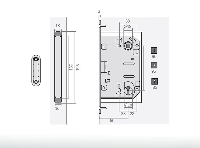 Kit de herrajes STD ALU II